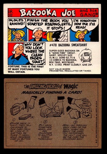 Bazooka Joe and His Gang 1970er Jahre Topps Vintage Sammelkarten Sie wählen Singles - Bild 41 von 57