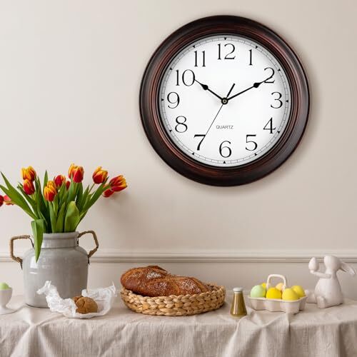 Wall Clocks Battery Operated Silent Non-Ticking Wall Clock 8.5 Inch Small - Picture 3 of 9