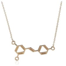 Art Attack I Love Wine Molecule Chain Necklac...