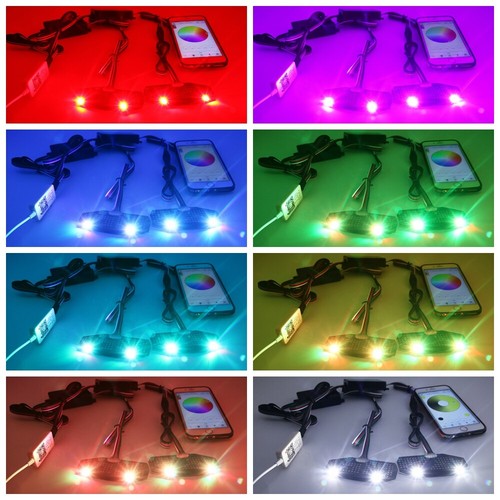 RGBW LED DRL Boards Multi-Color Bluetooth Lights For 2013-2014 Ford Mustang 2pcs - Picture 2 of 7