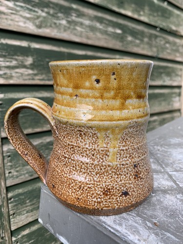 Jarra de gres esmaltado con sal cerámica estudio vintage Anthony Morris c1975 - Imagen 5 de 7