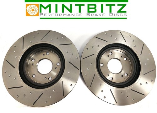 Discos de freno delanteros y pastillas para Hyundai Santa Fe 2.2 CRTD 06-09 con hoyuelos y ranurados - Imagen 4 de 8
