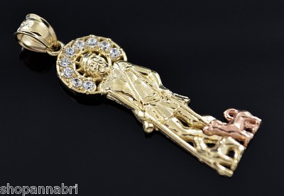 18K gold filled saint Lazarus necklace 24 long 18k gold filled cadena de san Lazaro 24 largo-P90