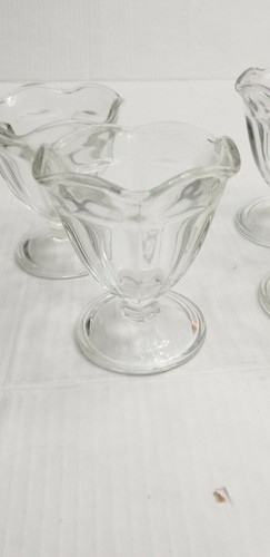 4 Vintage Anchor Hocking Tulip Dessert Ice Cream Sundae Bowls Dishes 4" - Picture 2 of 9