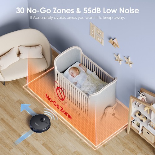 Robot Vacuum 5000Pa, 3-in-1 Robot Vacuum Cleaner and Mop, Lidar Navigation, L15 - Picture 5 of 9