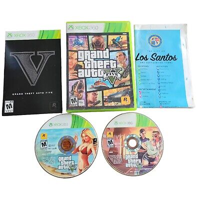 Grand Theft Auto V 5 Xbox 360 - Complete- W/ Manual - Tested 710425491245