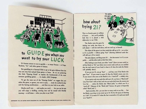Vintage 1949 Golden Nugget Gaming Guide Downtown Las Vegas Nevada Casino - Picture 3 of 5