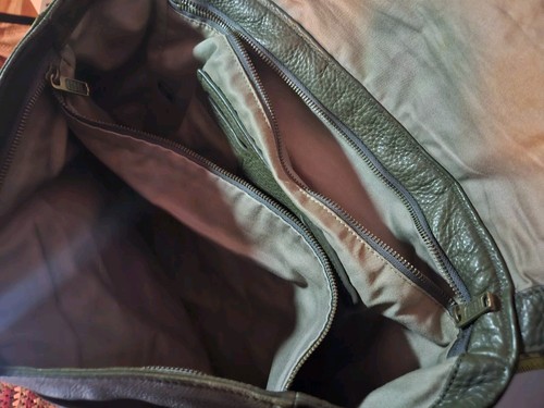 Vintage Marc By Marc Jacobs Leather Large Messenger Bag Olive Green Laptop Bag - Picture 8 of 15