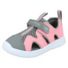 Image of Infant Childrens Clarks Casual Hook & Loop Synthetic Summer Sandals Ath Surf T