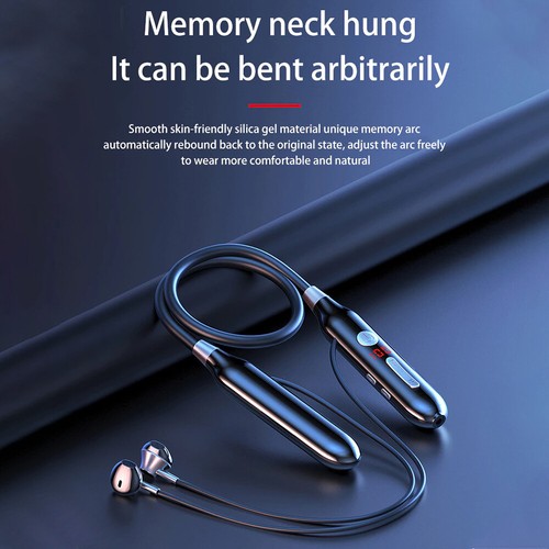 Bluetooth 5.0 Neckband Wireless Headphones MIC Headset Stereo Earbuds Earphone - Picture 14 of 24