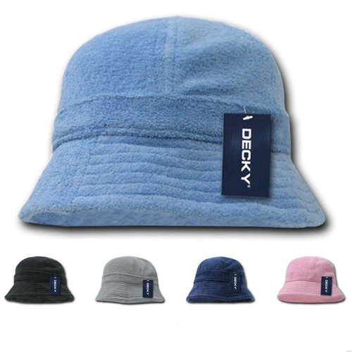 Fishermans Bucket Boonie Terry Cloth Material Sun Beach Hats Towel Boonie Hats - Picture 1 of 11