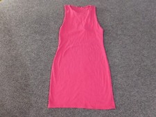 Zara dress Large pink Womens straight sleeveless stretch cotton casual A-line