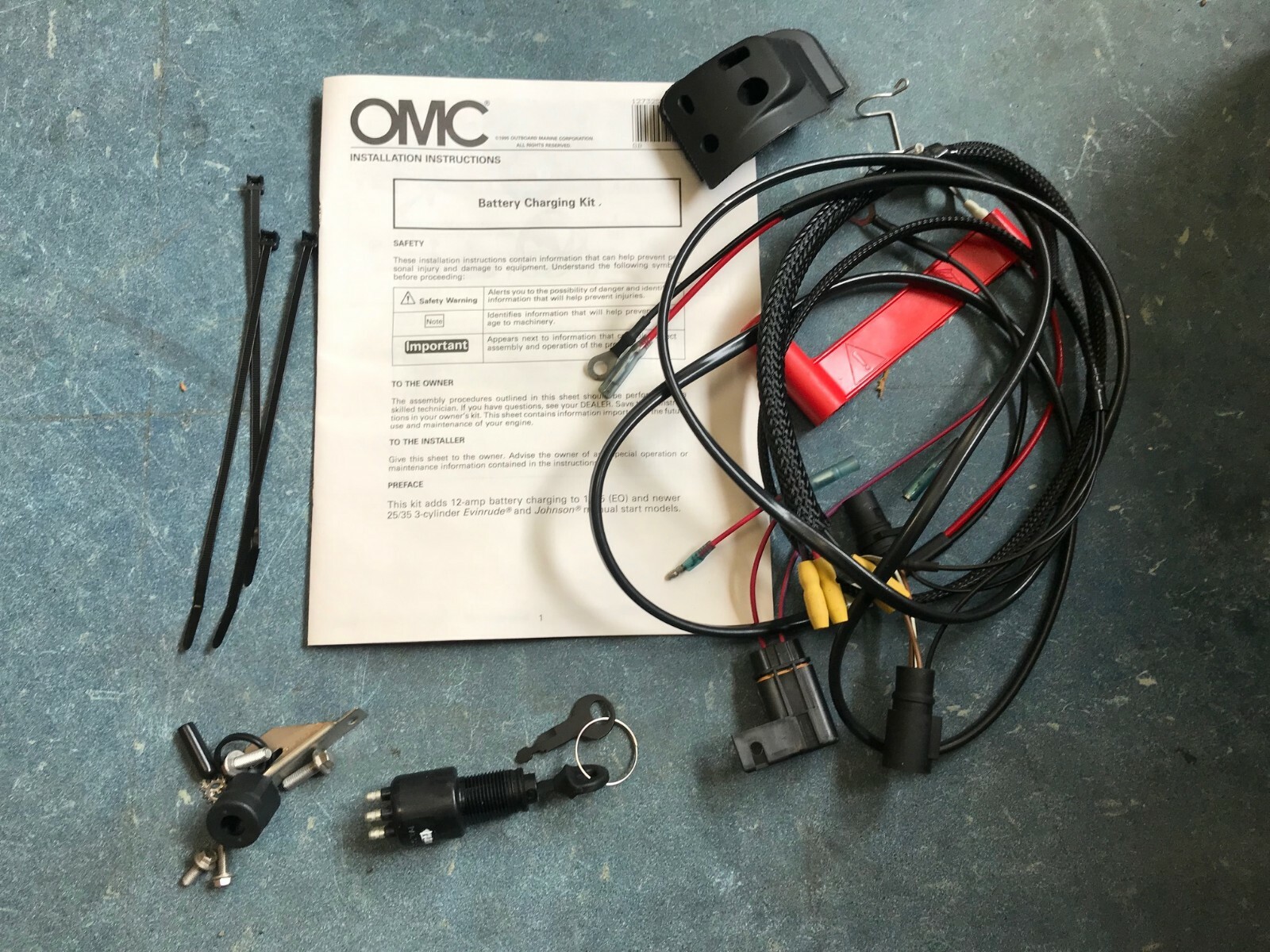 NOS OEM EVINRUDE JOHNSON OMC BRP BATTERY CHARGING KIT PN 0176279 176279