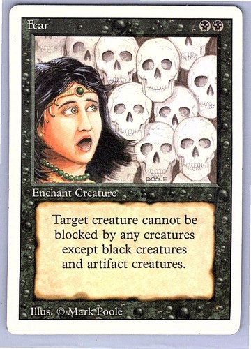 MTG Magic the Gathering Revised Edition Fear LP Common - Picture 1 of 2