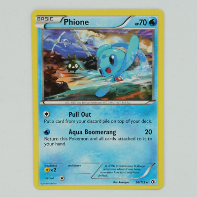 Phione 36/113 Rare Black & White: Legendary Treasures Phione 36/113 Rare Black & White: Legendary Treasures