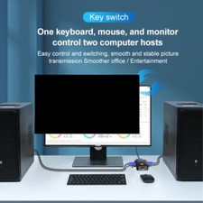 USB KVM Switcher 1080P VGA Splitter for Smooth Device Control Switching