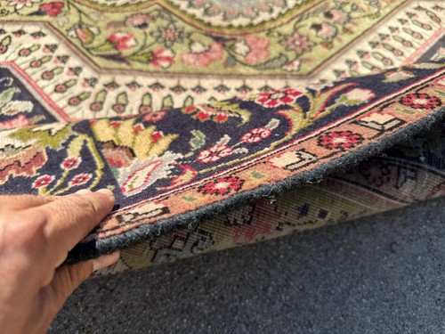 6x9 HANDMADE ANTIQUE RUG BLUE GREEN VINTAGE ORIENTAL handwoven colorful 6x10 ft - Picture 20 of 22
