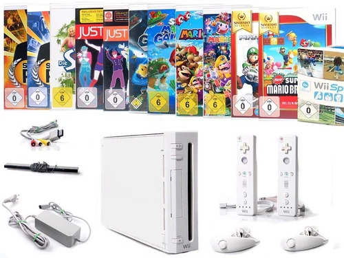 NINTENDO Wii KONSOLE - ORIGINAL CONTROLLER - MARIO KART - PARTY 8 / 9 - SPORTS