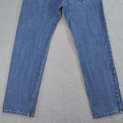 Levi's 505 Jeans Men 32x30 Blue Denim Dark Wash Comfort Straight Leg Mid Rise - Picture 18 of 21