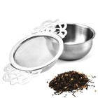 Double Ear With Drip Bowl Tea Infuser Kitchen Gadgets Tea Strainers Tea Filters