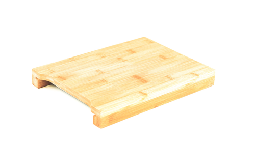 Bamboo Wood Chopping Board Sliding Stainless Steel Tray Kitchen Chopping Slicing - Video 1 of 1