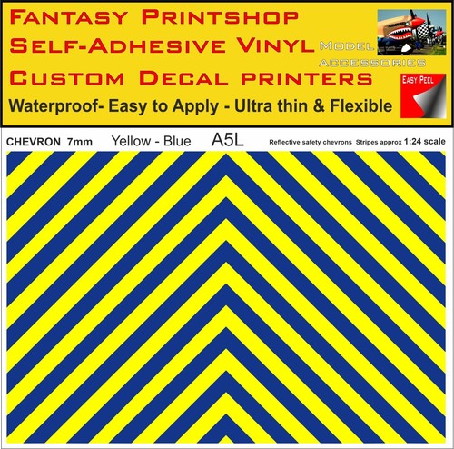 RC 1:24 Scale CHEVRONS ON REFLECTIVE VINYL STICKER DECALS TRANSFERS STICKERS R.C - Picture 15 of 23