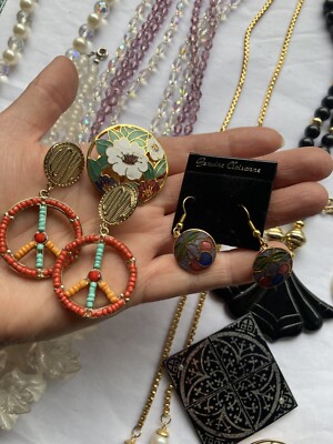 14pcs Vintage Costume Jewellery 60s 70s 80s 90s Wholesale Job Lot