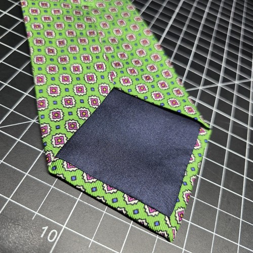 POLO RALPH LAUREN Hand Made in Italy Silk Green Flower Floral Tie 3.6" x 58" F/S - Picture 9 of 11