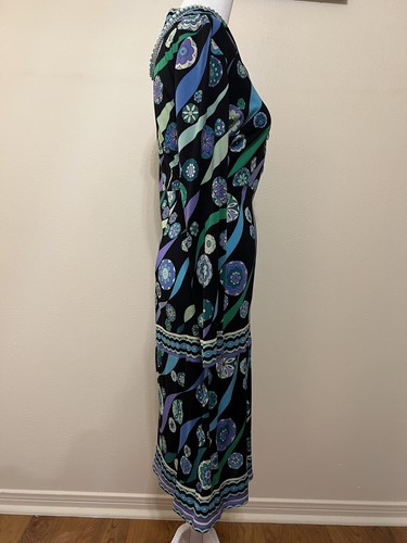 Rare Emilio Pucci 1960’s Vintage Floral Print Retro Dress Size 12 - Picture 5 of 17