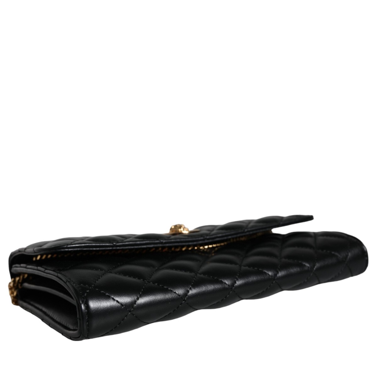 VERSACE Bag Black Quilted Nappa Leather Crossbody Shoulder