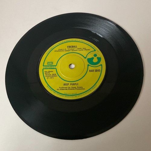 Deep Purple Fireball c/w Demon's Eye 7" Vinyl Single 1971 EMI Records HAR 5045 - Picture 5 of 9