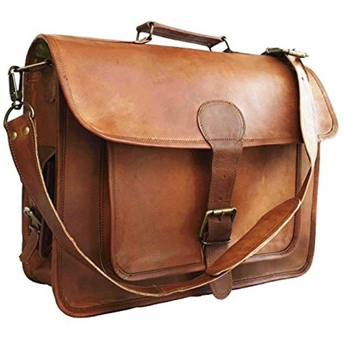 Laptop Büro Aktentasche echt Schulter Kuriertasche Umhängetasche Ledertasche - Bild 1 von 6