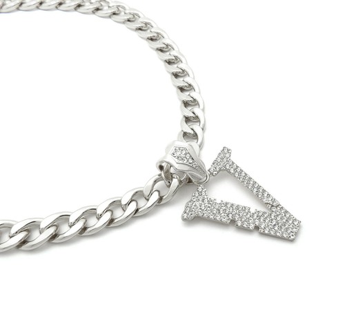 ICE BLING LIL UZI VERT V PENDANT WITH 20" 11mm CUBAN CHAIN - Picture 4 of 6