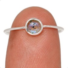 Natural Labradorite - Madagascar 925 Sterling Silver Ring PSO9 s.8 CR71207