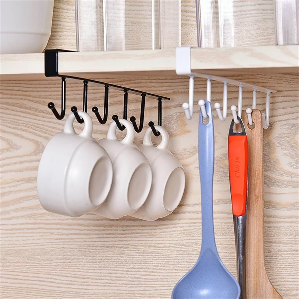 Under outlet shelf hanger