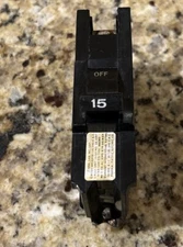 NA115 Federal Pacific FPE Type NA Stab-Lok Breaker 1 Pole 15 AmP  Thick BOLT ON