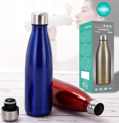 x Flasche Thermosflasche Edelstahl Thermosflasche Behälter 500ml T-9128 linq