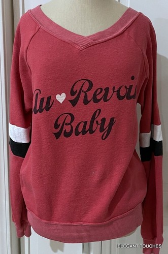 Felpa Wildfox Donna XS Top Lippy, Arrivederci Baby, Wine Is Yoga U SCEGLI - Foto 19 di 32