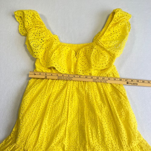 Lilly Pulitzer Asteria Babydoll Dress Daisy Eyelet Yellow Cotton Size 4 NWT $238 - Picture 10 of 12
