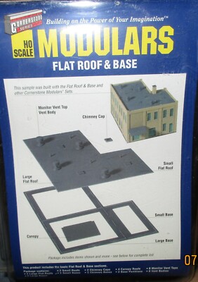 Walthers HO scale - Modulars  - Flat Roof & Base   -  933-3721