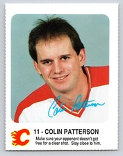 Colin Patterson 1987-88 Red Rooster Calgary Flames Team Card #NNO