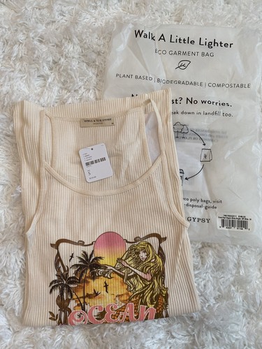 spell and the gypsy collective Ocean Pearl Organic Slinky Tank Size XS