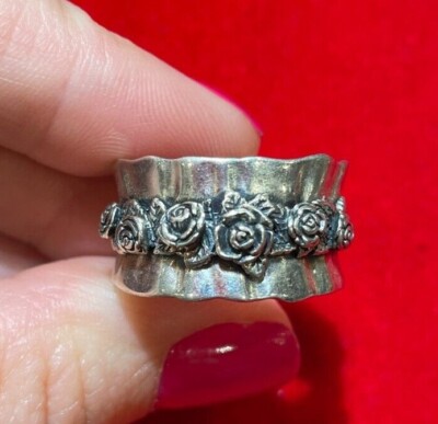 Silver 925 Rose Flower Design ブローチ Amazon.com: Small Pink