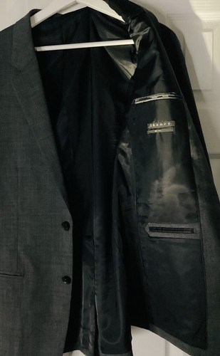 Theory Mens Wellar New Tailor Trim Fit Wool Blend Coat Blazer in Charcoal - Picture 9 of 9