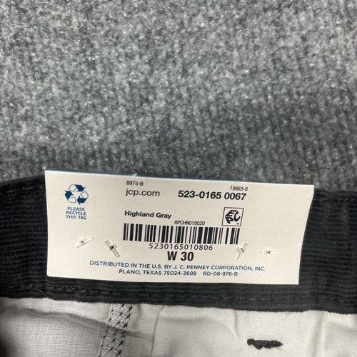 Arizona Jean Co. Baggy Skater Pants Mens 30X26 Gray Wide Leg Relaxed Stretch New - Picture 11 of 12