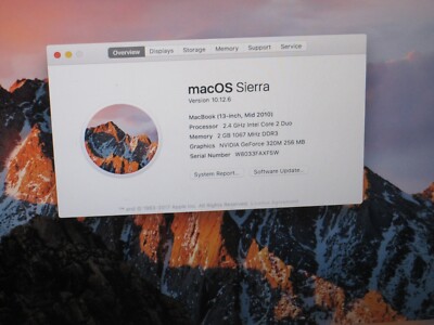 Apple MacBook A1342 Core 2 Duo 2.4 13
