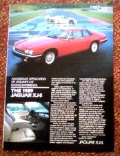 1989 Jaguar XJ-S XJS Race Track - Print Ad