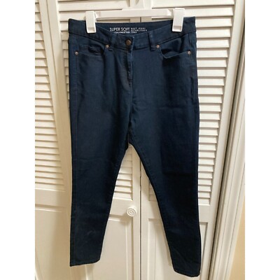 Next Premium Super Soft Pro-Modal 4 Way Stretch Dark Wash Jeans Size UK 14