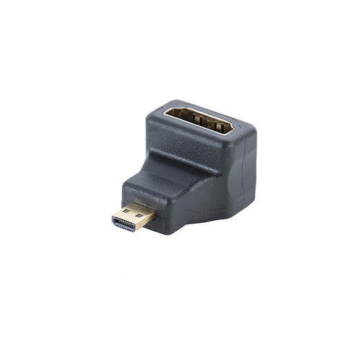 Angle 90° HDMI Type A Female to Micro HDMI Male Adapter Converter Connector - Picture 2 of 5