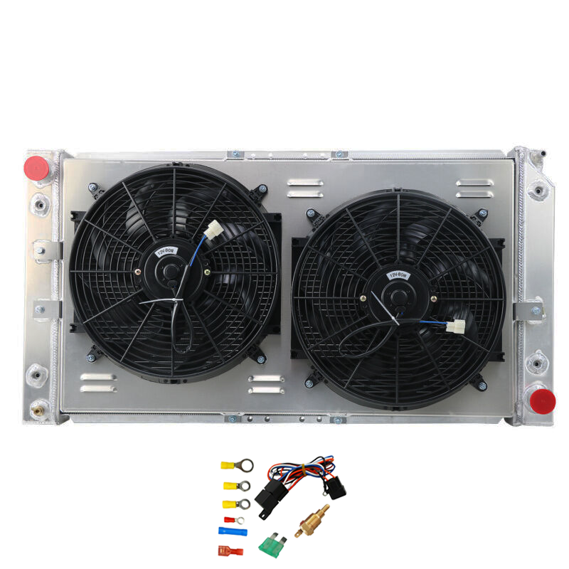 96 Impala Radiator 4ROW RADIATOR FAN SHROUD For 94-96 CHEVY IMPALA CAPRICE CADILLAC ...
